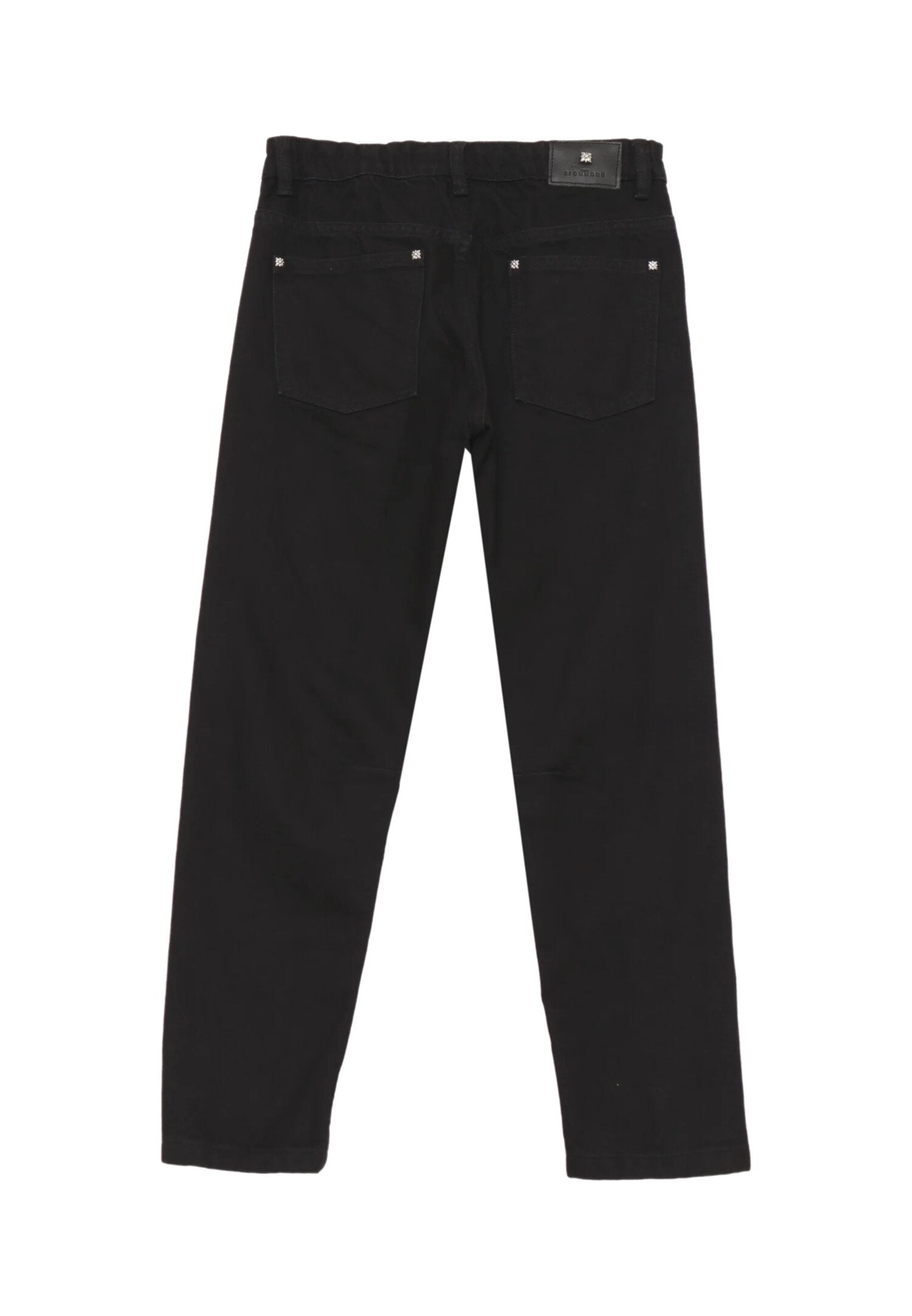 John Richmond Jeans Nero Bambino Cinque Tasche In Cotone Vita Regolabile
