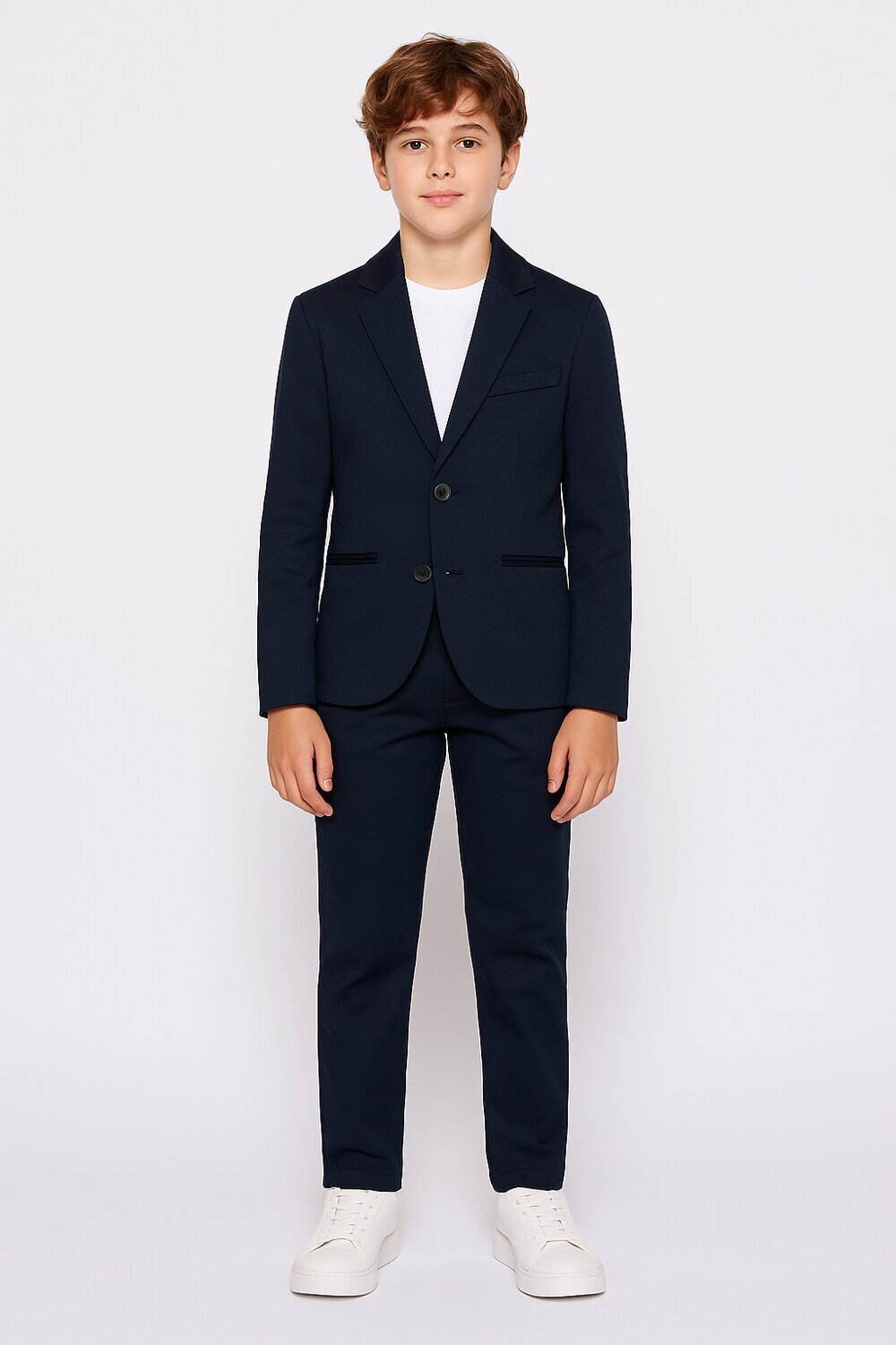 Jack & Jones chino bambino ragazzo blu navy cotone elastico elegante