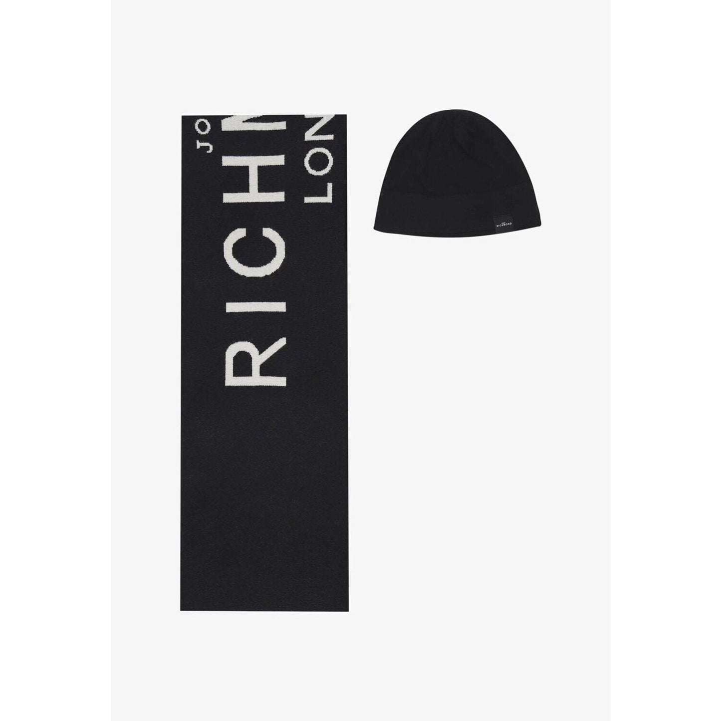 John Richmond Set Cappello e Sciarpa Bambino – Nero con Logo