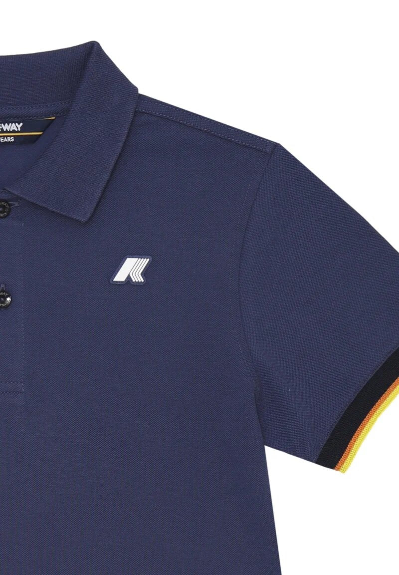 K-Way Polo Blue Child Kids Junior Short Sleeve Summer - BLUE | CammarataMode