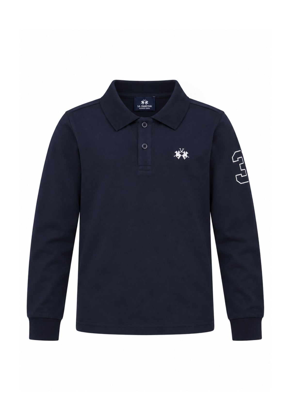 LA MARTINA polo blu ricamo logo piccolo Bambini e ragazzi mab0357.blu_