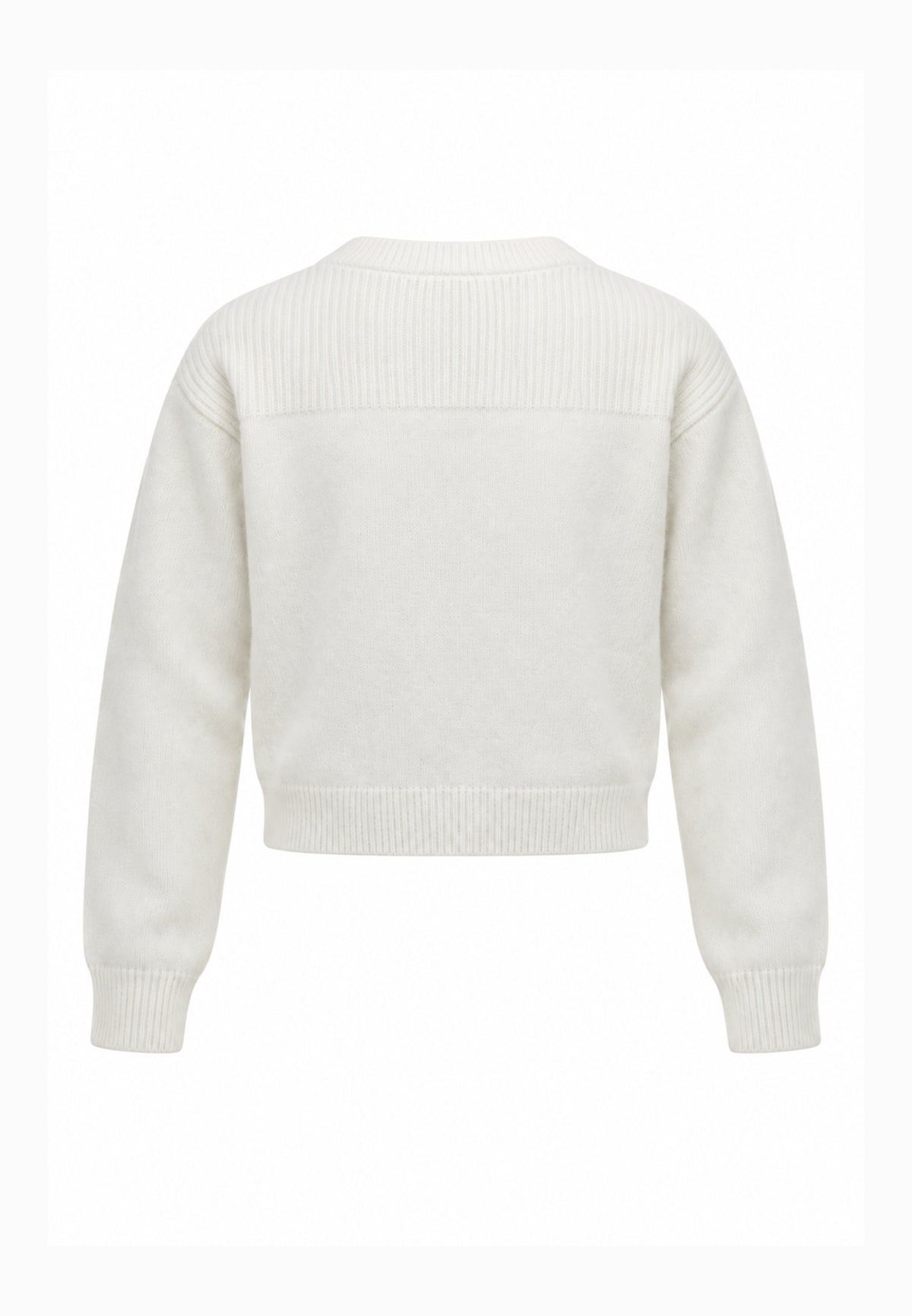 Kocca magliONE PANNA SLIM FIT CON INSERTO A COSTINE Bambine e ragazze zuan.panna_