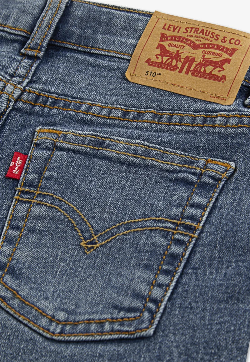 Levi's JEANS BLU DENIM CINQUE TASCHE 510N SKINNY STRETCH Bambini e ragazzi BURBANK.BLU_