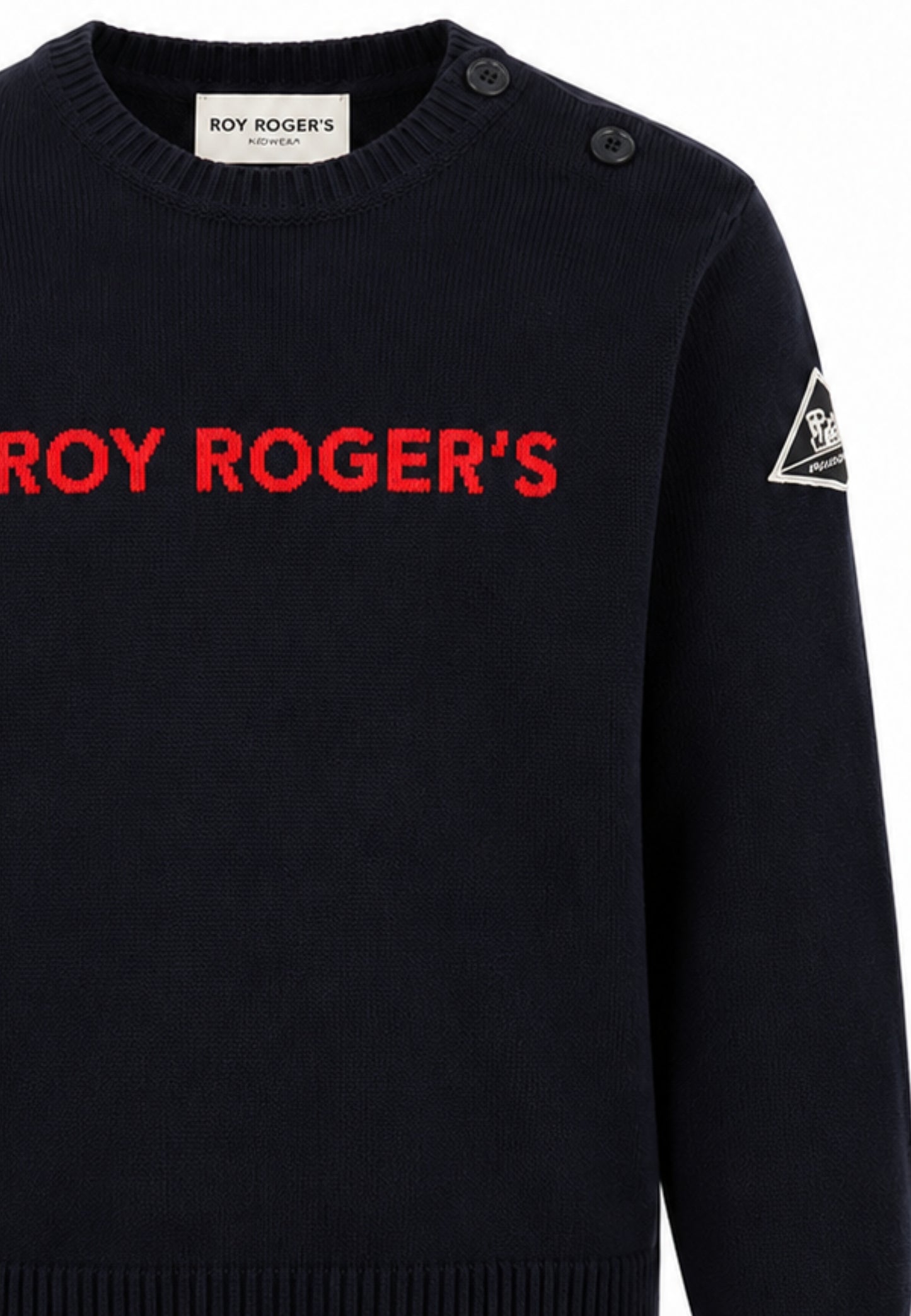 Roy Roger's maglia BLU CON LOGO CENTRALE RICAAMTO Bambini e ragazzi rh116/00.blu_