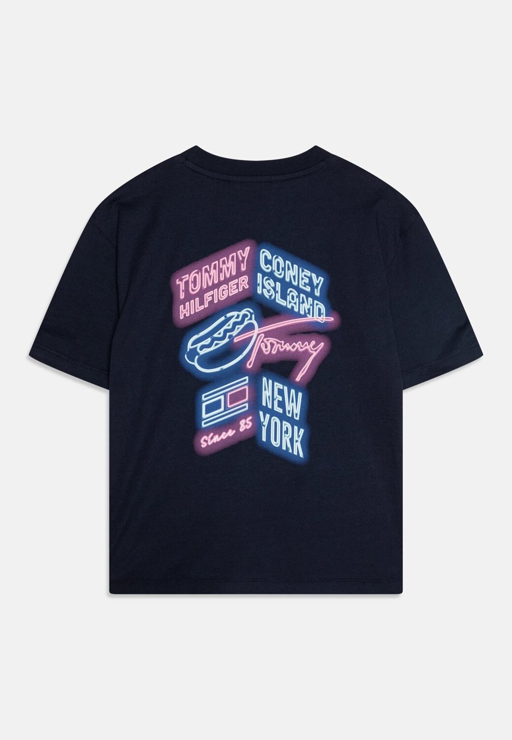 Tommy Hilfiger T-shirt Neon Graphic da Bambino – Cotone Navy