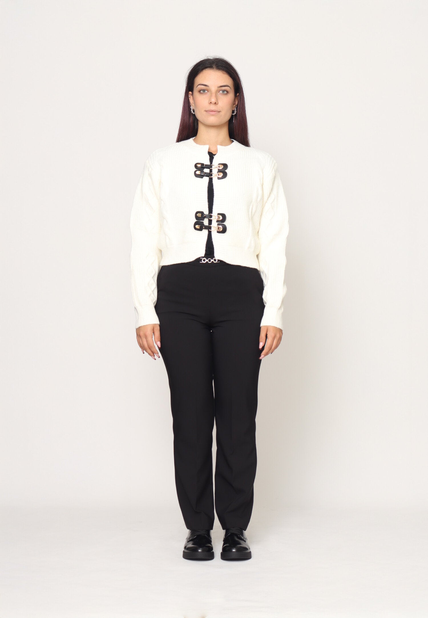 Monte Cervino Maglione Panna Donna In Lana Girocollo Elegante AI25