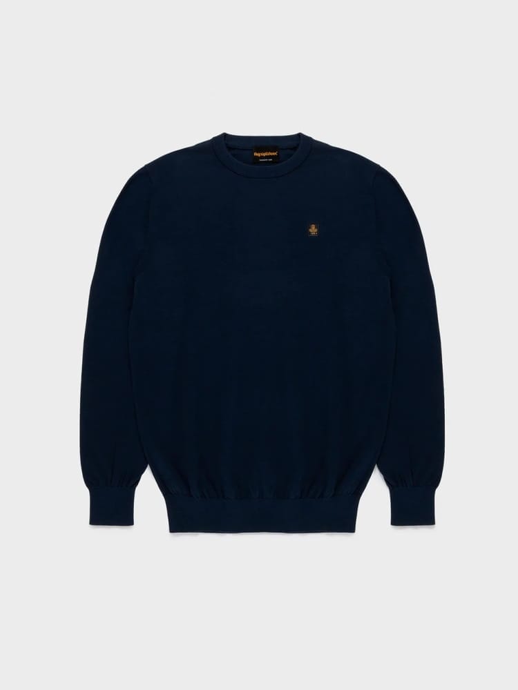 Refrigiwear maglia blu navy uomo mini logo