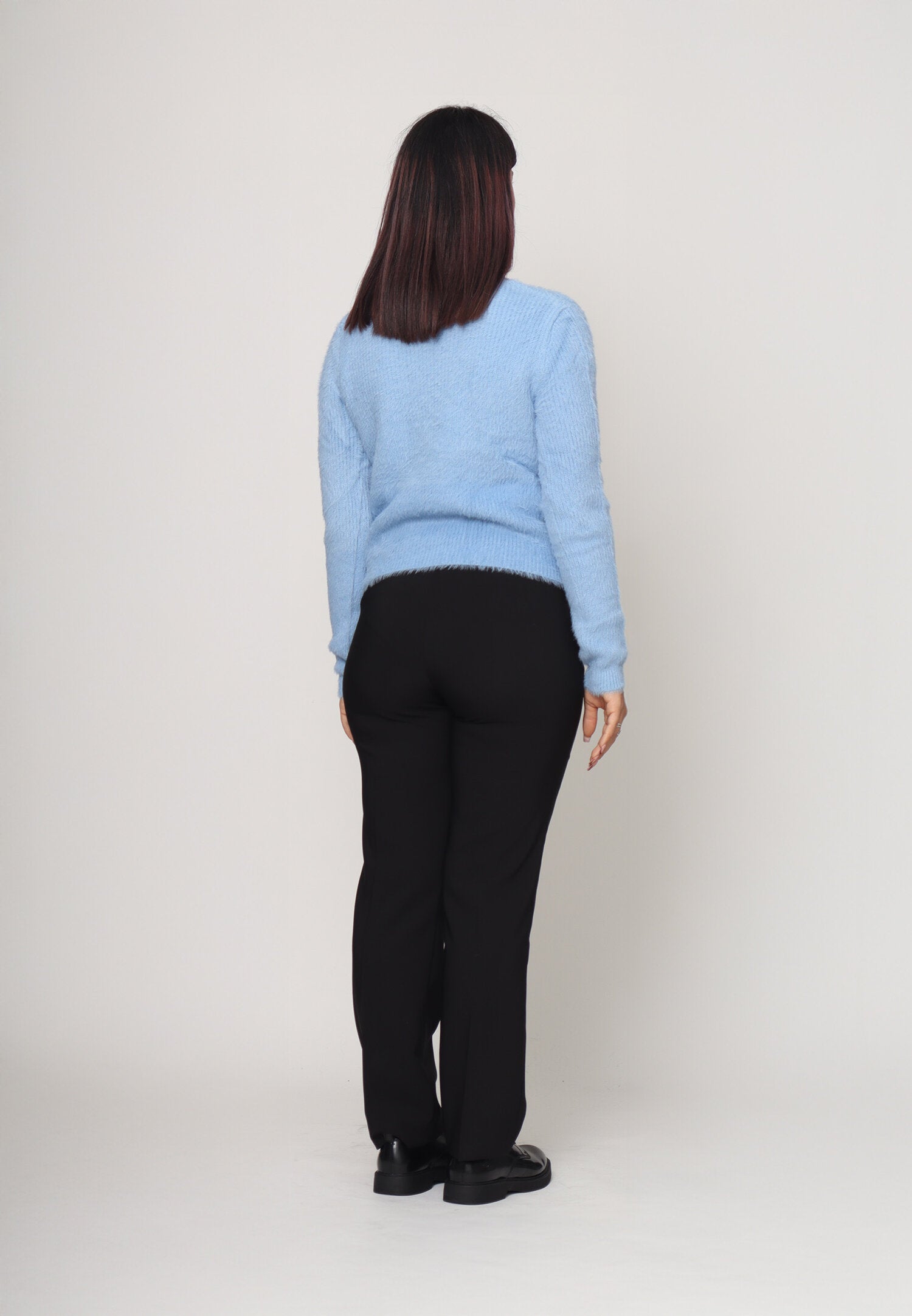 Monte Cervino Cardigan Lana Celeste Donna In Lana Con Bottoni Elegante AI25