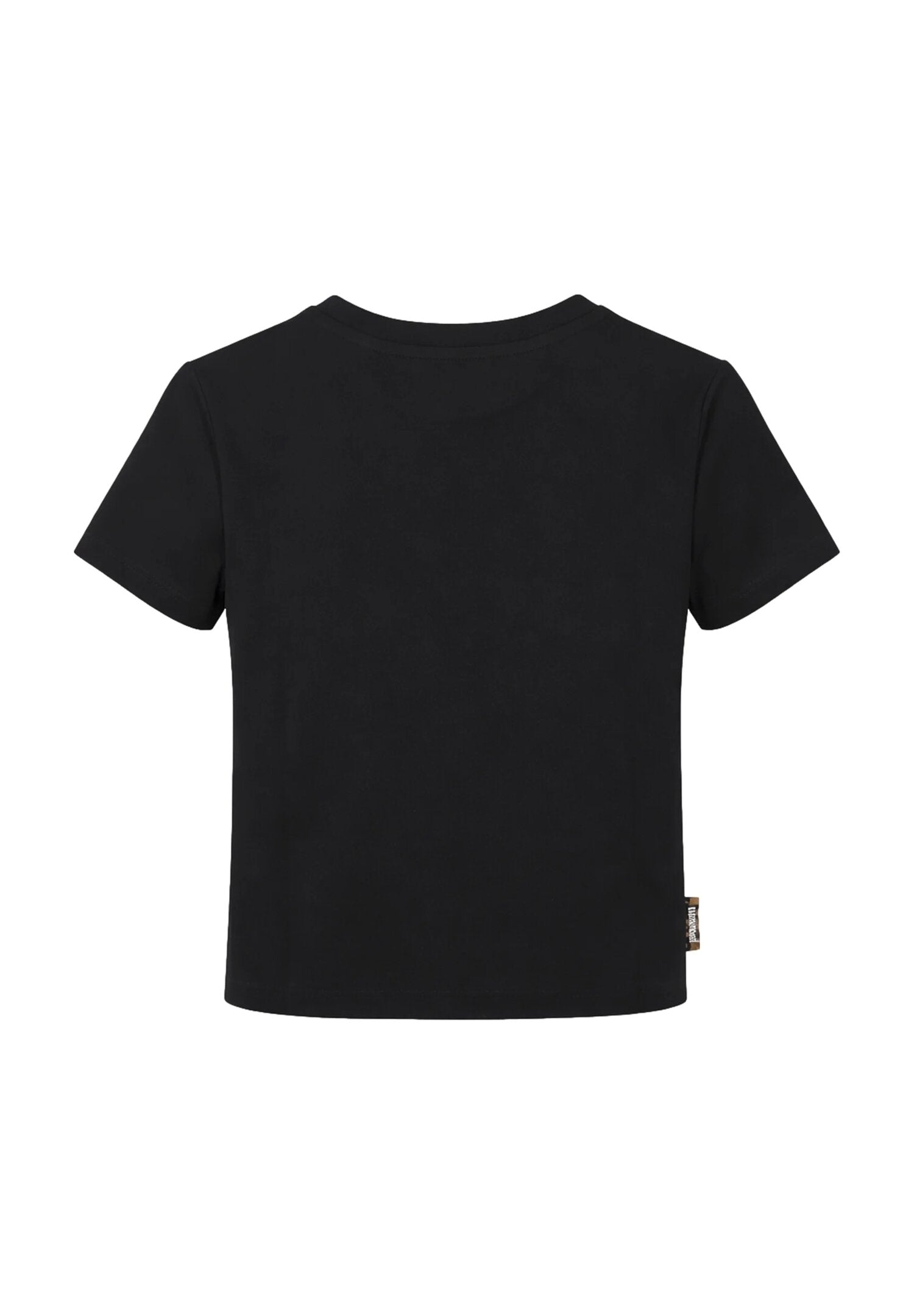 Just Cavalli Tshirt Nera Logo Strass Bambina Maniche Corte - JGP26195TS_