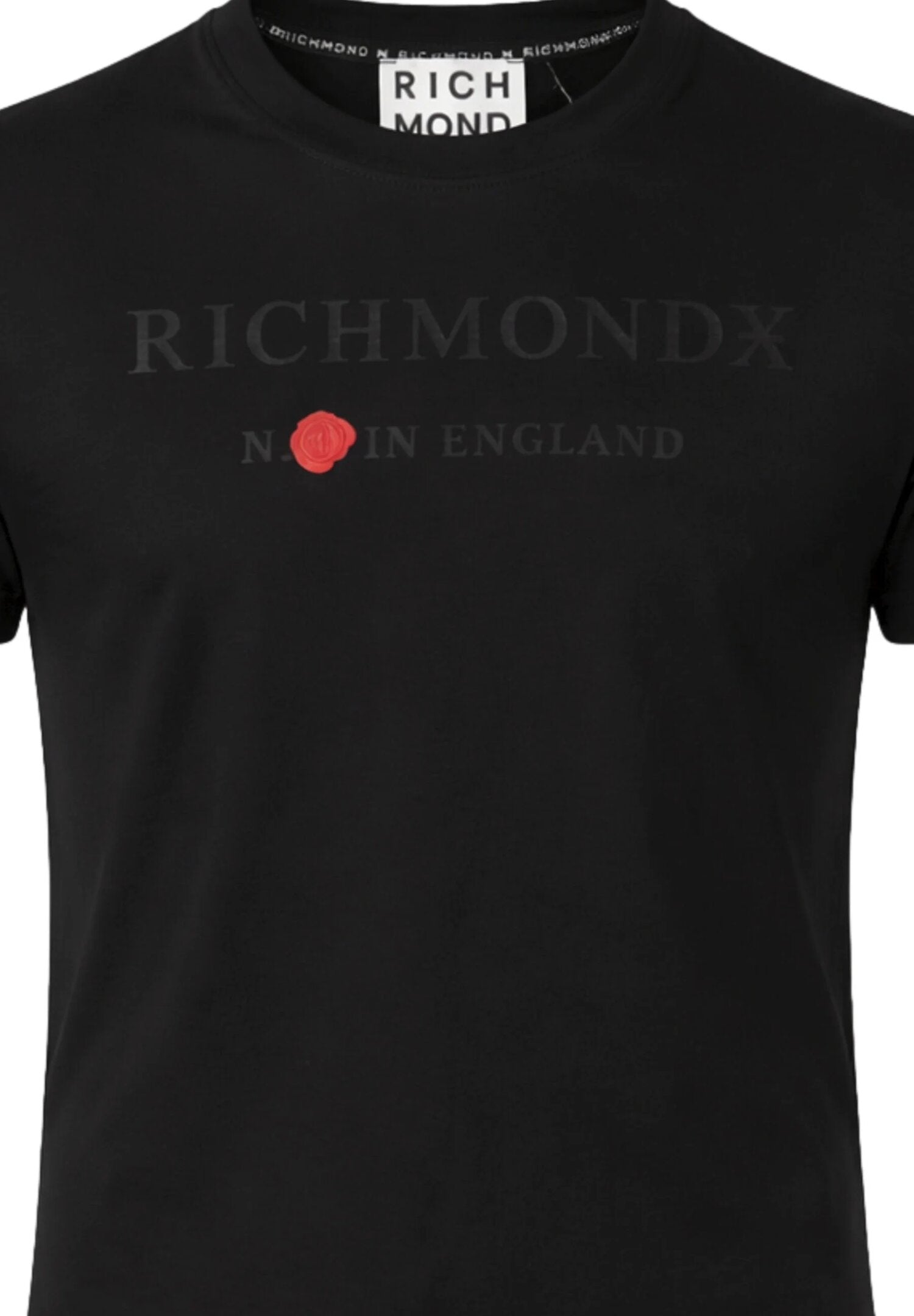 John Richmond Tshirt Nera Con Scritta Centrale Uomo UMP26020TS_