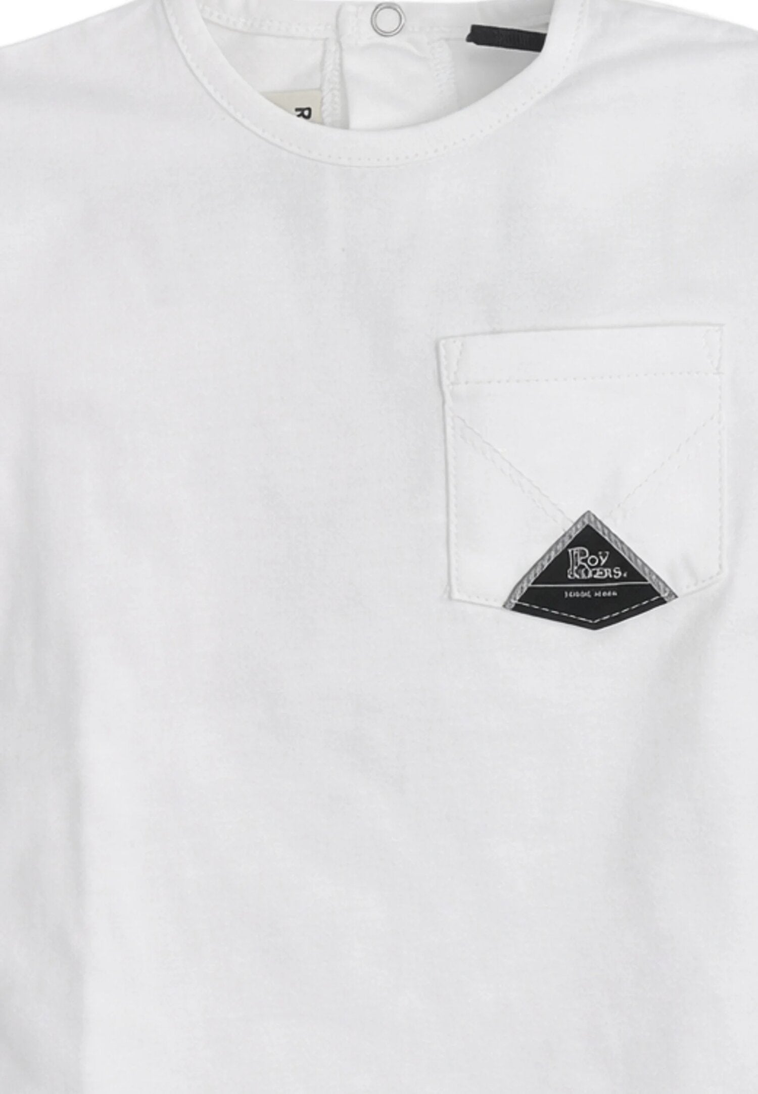 Roy Roger's Tshirt Bianca Neonato Maniche Corte Quotidiano In Jersey RG188B_