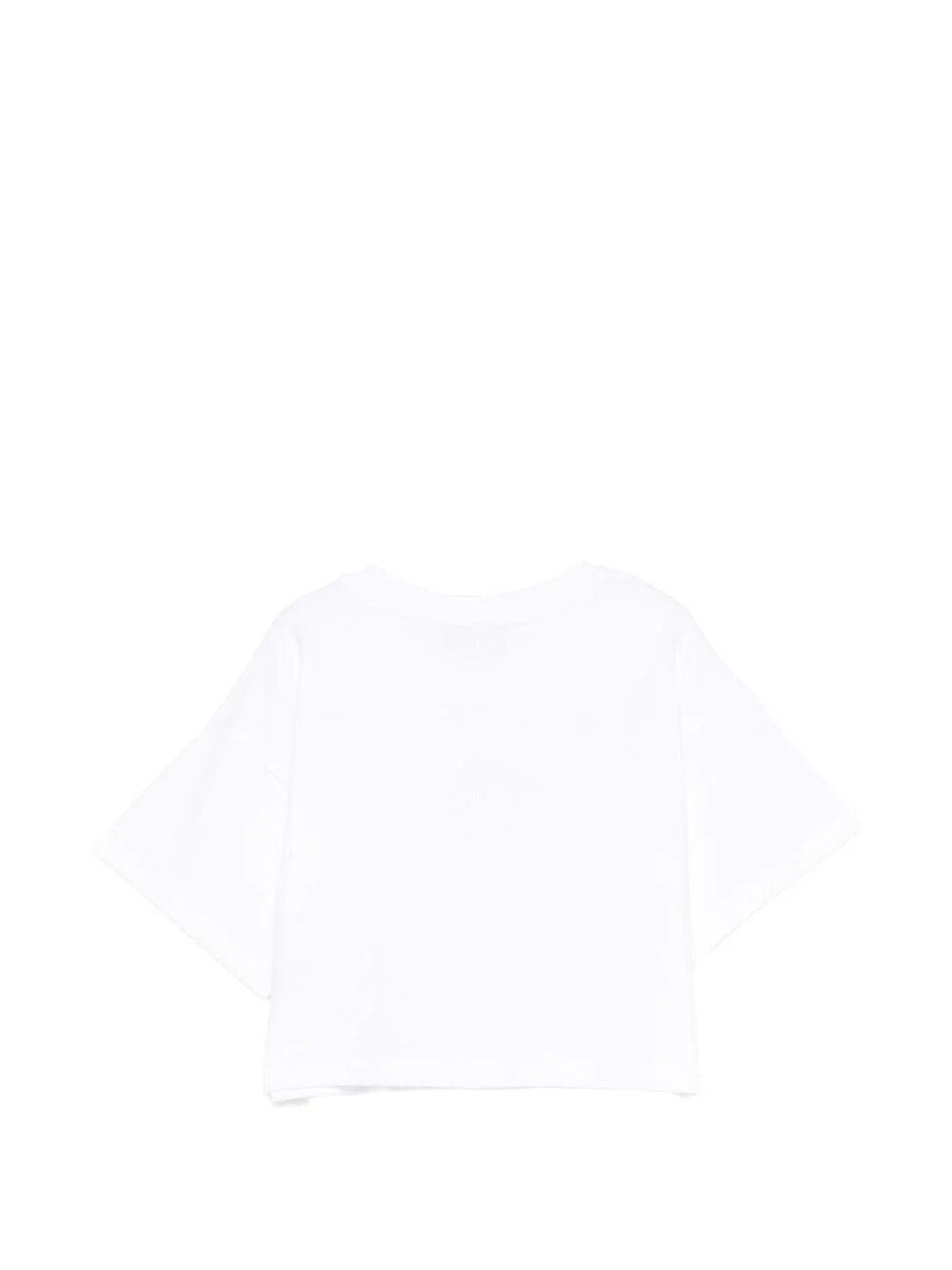 Moschino Rshirt Bianca Bambina Girocollo Estivo In Cotone 15523135357311_