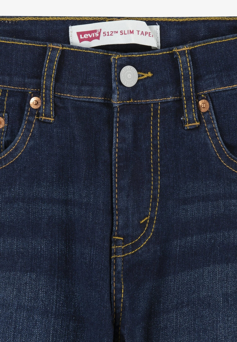 Levi’s 512 Jeans Bambino Slim Fit – Denim Scuro Elasticizzato - DENIM SCURO | CammarataMode