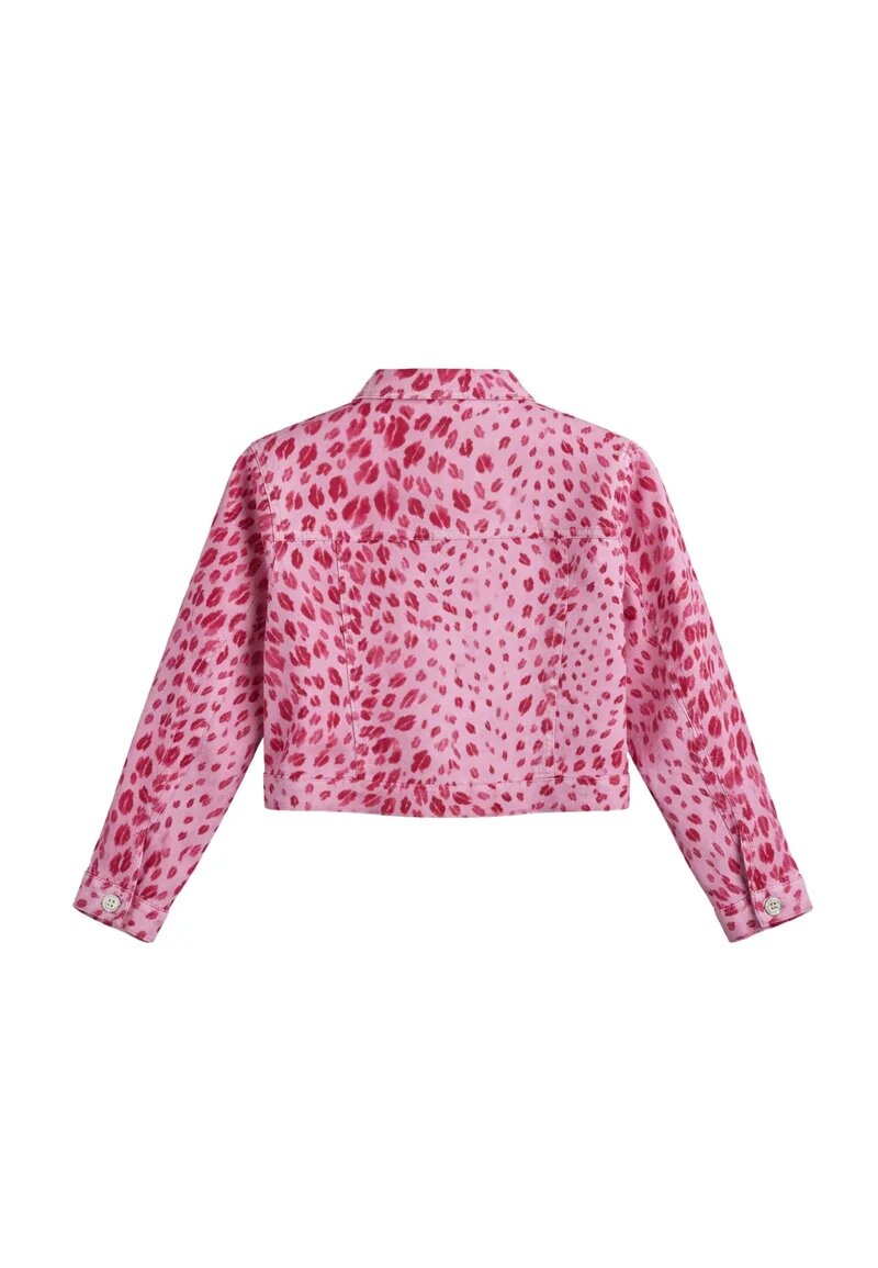Just Cavalli Giubbotto Corto Rosa Fantasia Animalier Bambina JGP26028GB_