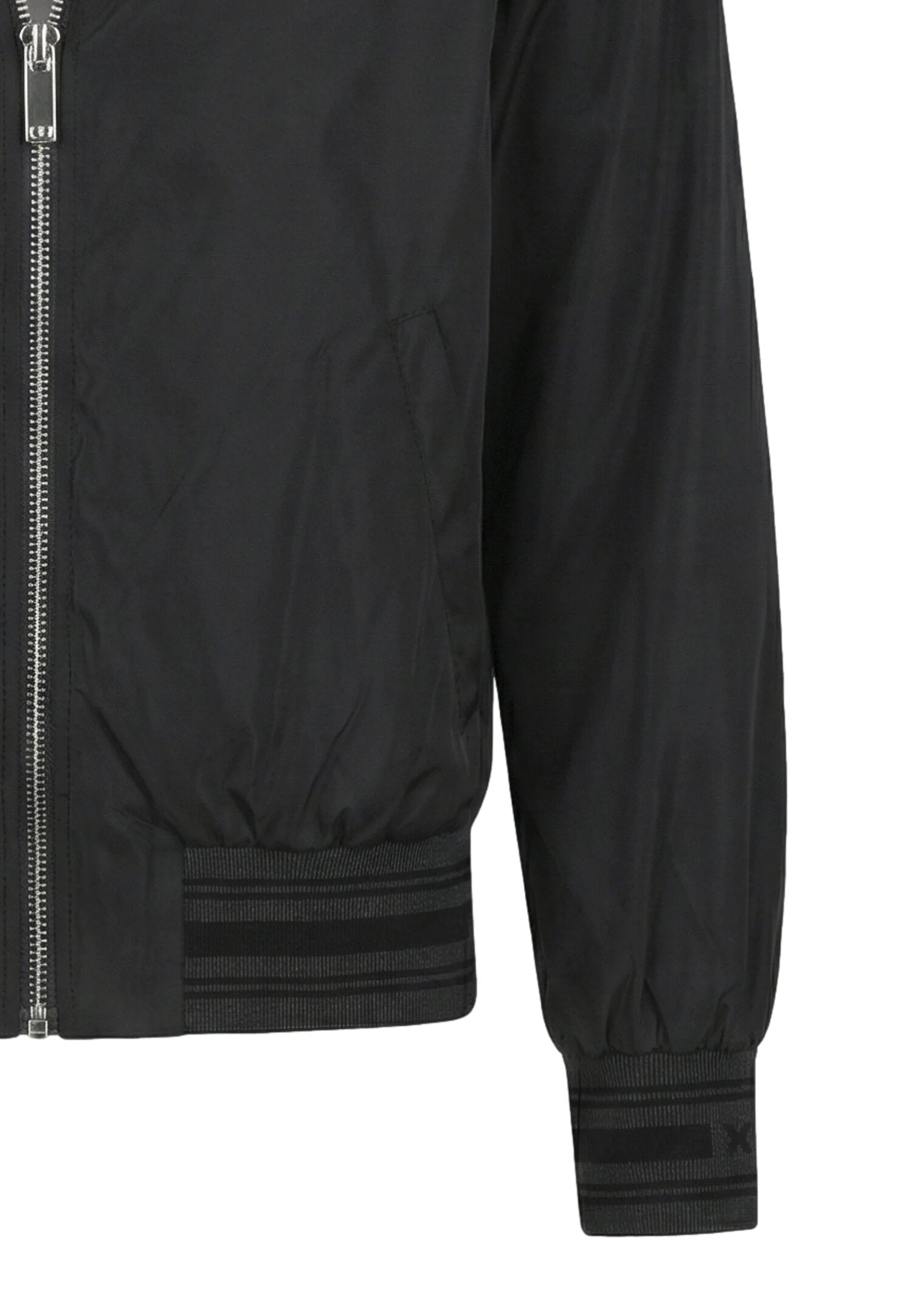 John Richmond Giubbotto Antivento a Collo Alto Nero Uomo UMP26006GB_