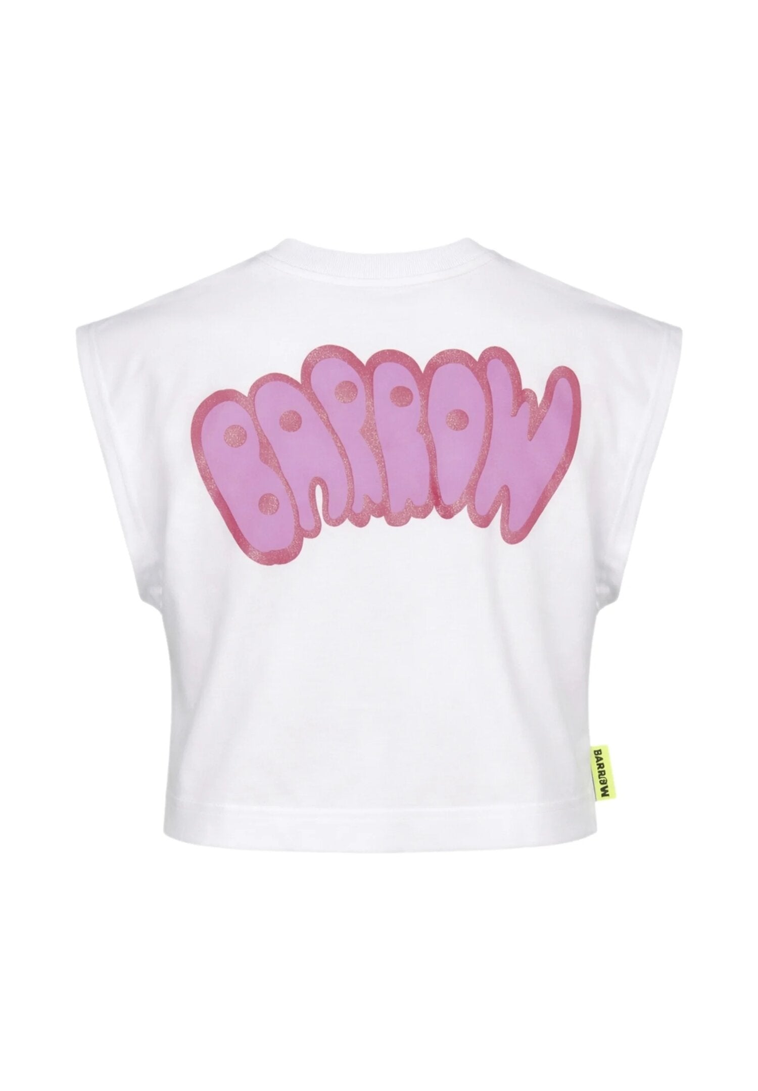 Barrow Completo Smanicato Bianco Logo Rosa Bambina S6BKJGTR029_