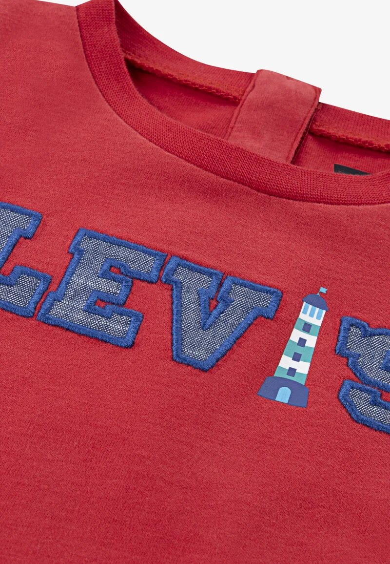 Levi's t-shirt rossa neonato bimbo newborn cotone stampa faro - ROSSO | CammarataMode