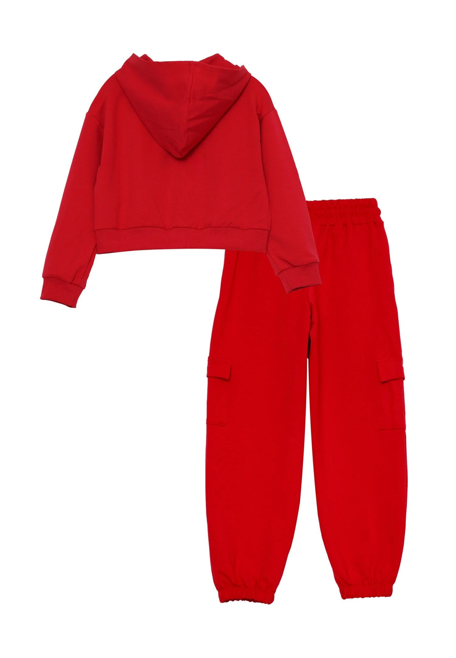 Dimensione Danza Tuta Fuchsia Bambina Cargo In Cotone Con Cappuccio Passeggio