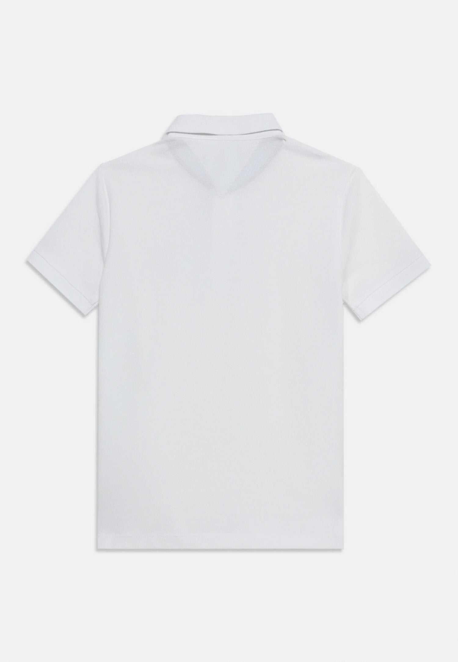 Tommy Hilfiger Polo In Piquet Bianco Logo Bandiera Bambino KB0KB10227YBR_