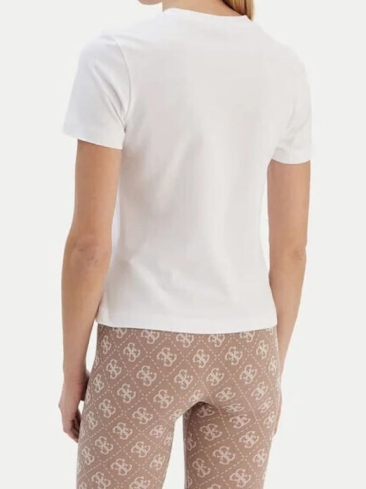 Guess tshirt bianca donna con logo