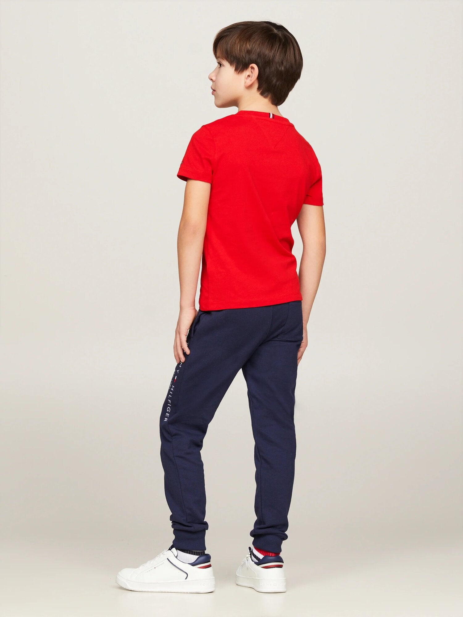 Tommy Hilfiger Tshirt Rosso Ragazzo In Jersey Maniche Corte Quotidiano PE26