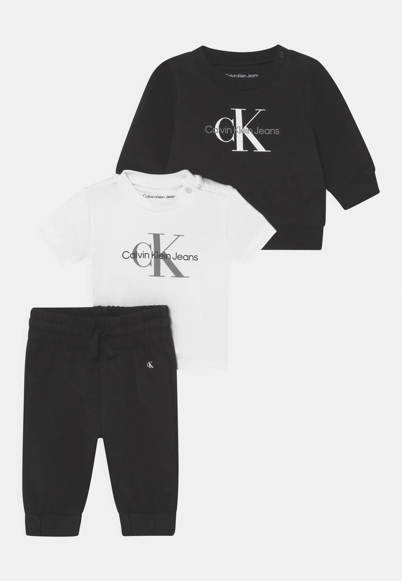 Calvin Klein Jeans neonato MONOGRAM STARTER GIFTPACK UNISEX SET - Felpa nero - NERO | CammarataMode