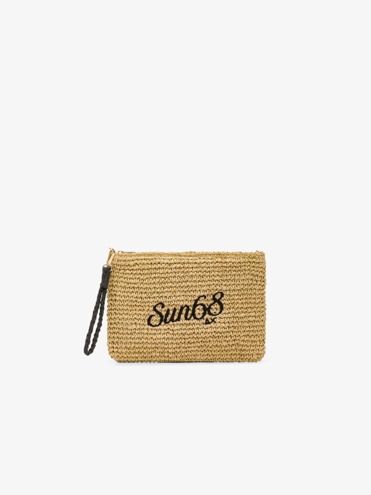 Sun68 pochette rafia donna logo sul davanti