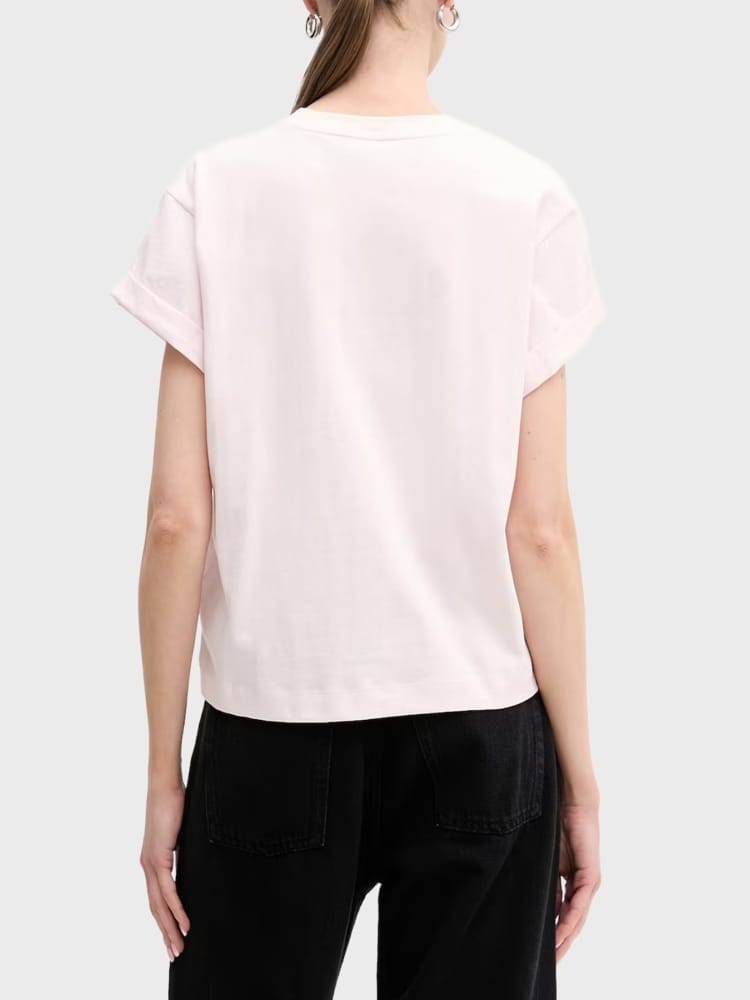 Guess tshirt rosa donna con logo