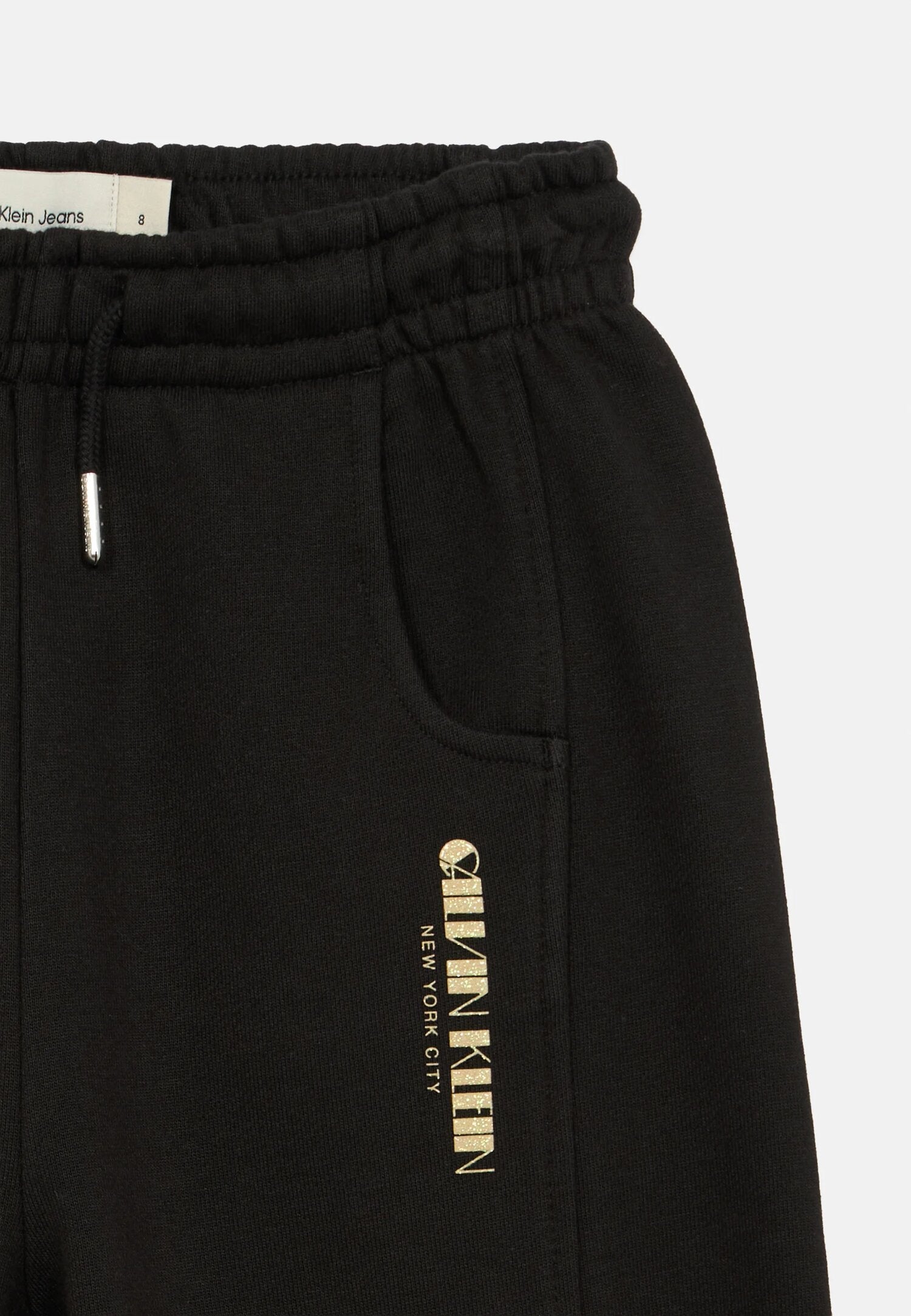 Calvin Klein Pantalone Tuta Nero Bambina Vita Regolabile Sportivo PE26