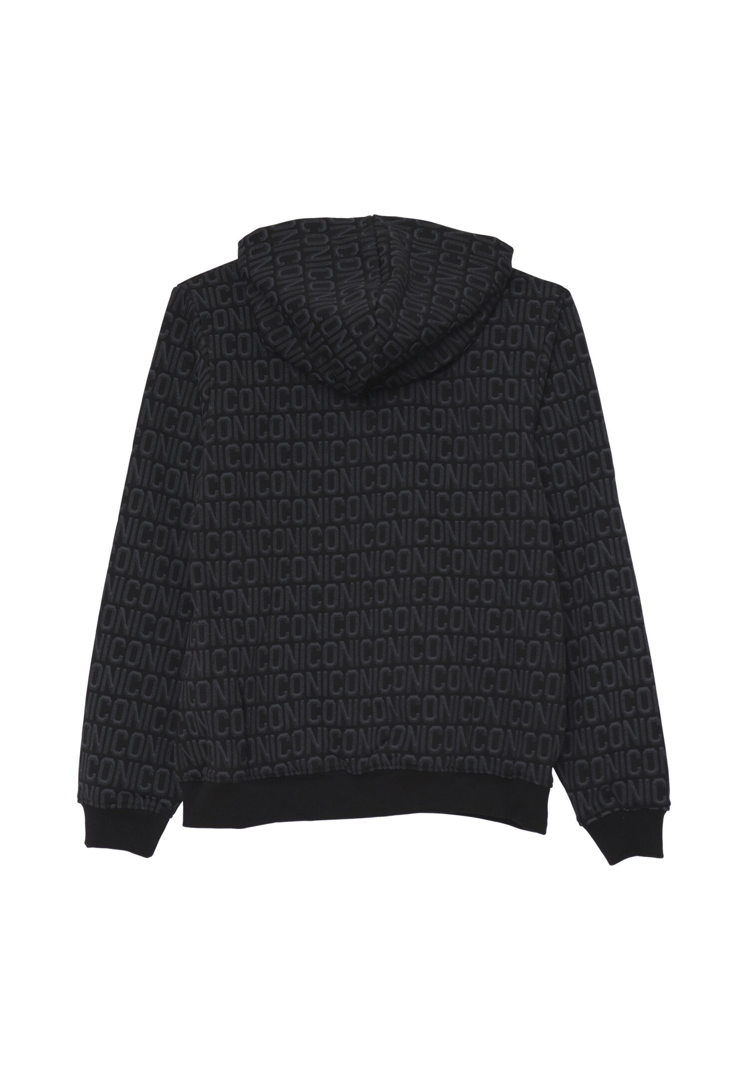 Icon Felpa Nero Bambino In Cotone Con Cappuccio Sportivo AI25