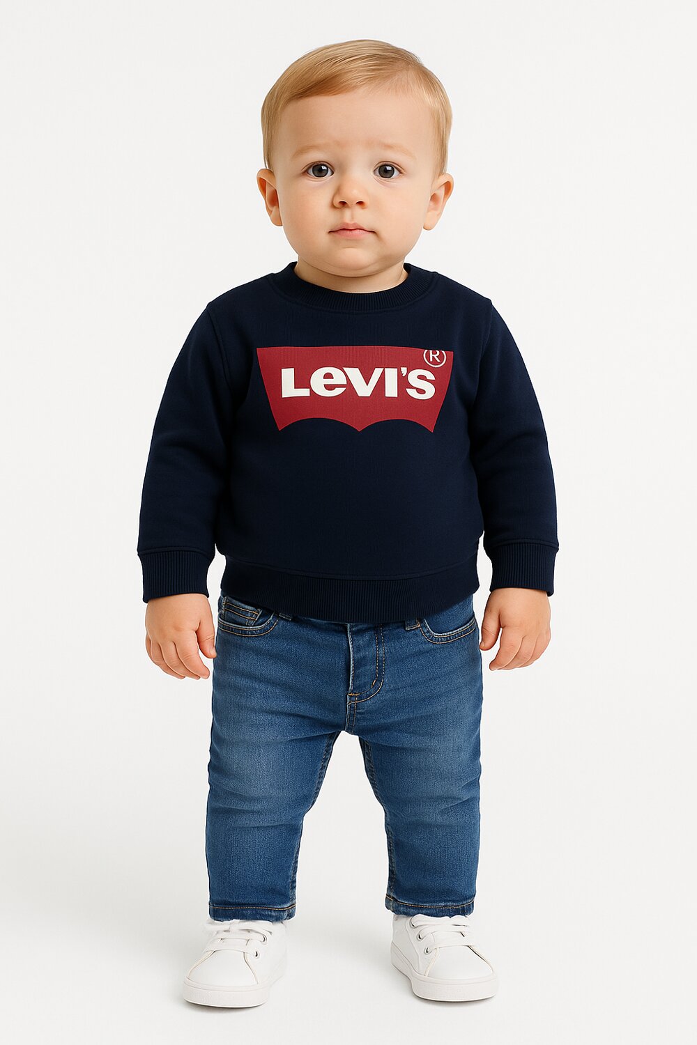 Levi’s Felpa Neonato Batwing Logo – Girocollo Blu Navy