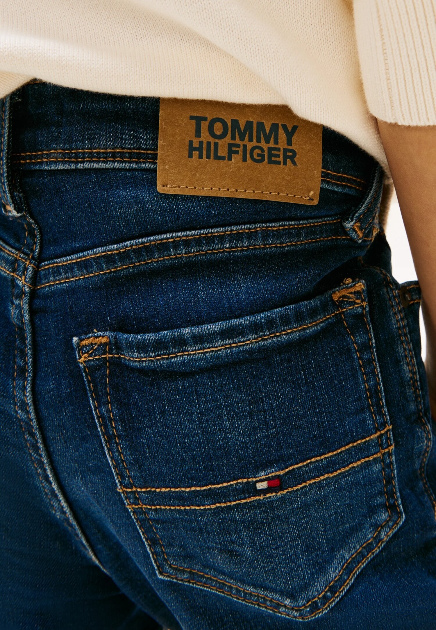 Tommy Hilfiger Jeans Denim Scuro Ragazzo Vita Regolabile Quotidiano PE26