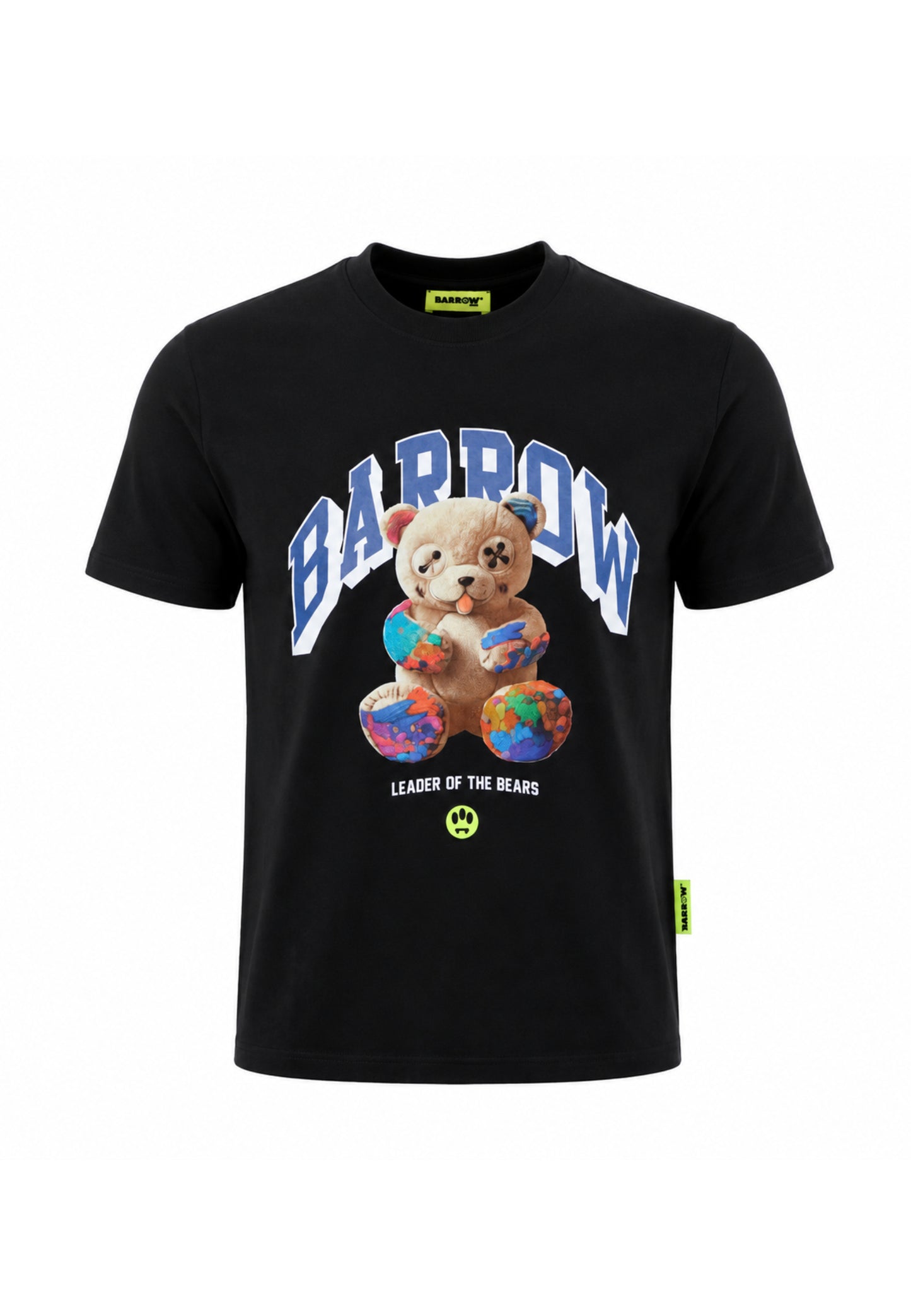 BARROW T SHIRT NERA A MEZZE MANICHE CON STAMPA ORSO Bambini e ragazzi F6BKJUTH027.NE_
