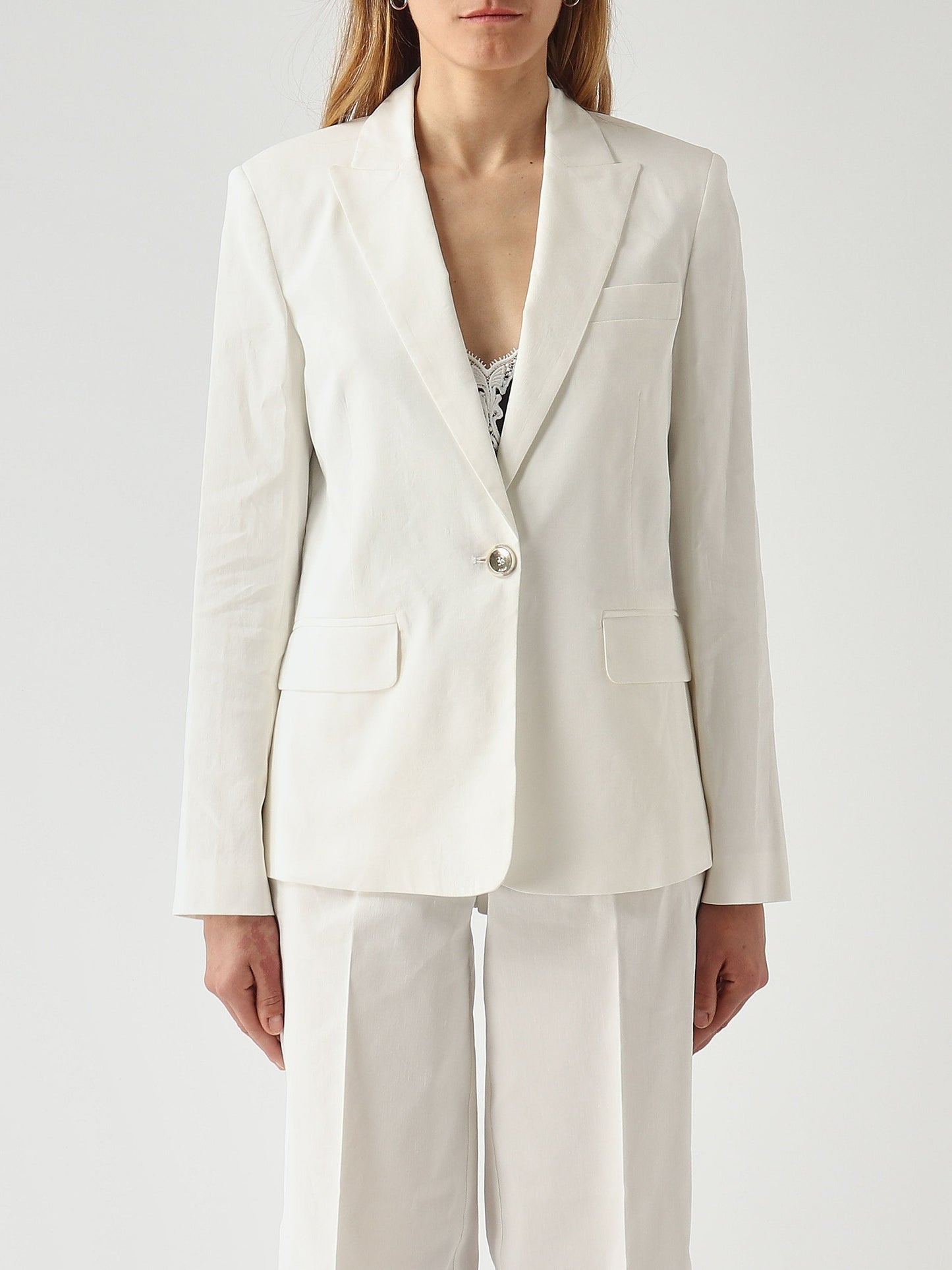 Pinko Blazer donna Freda in misto lino stretch