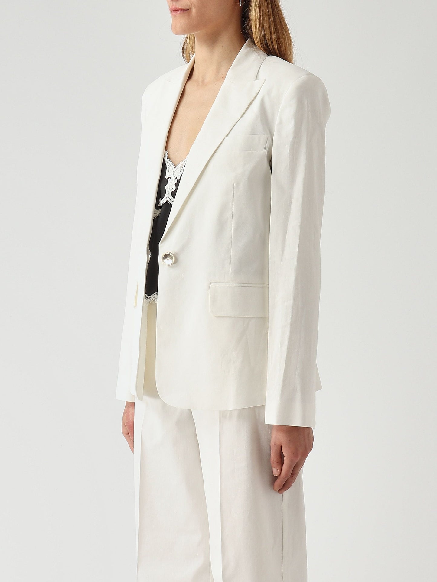 Pinko Blazer donna Freda in misto lino stretch