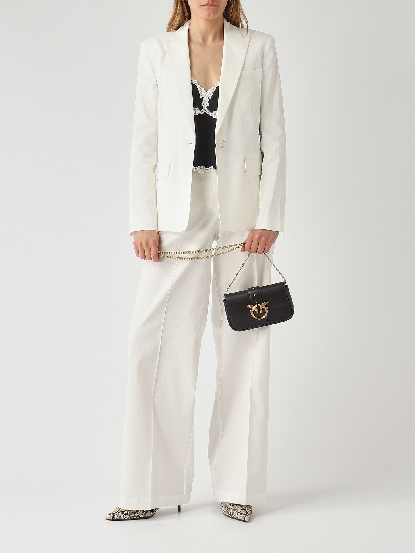 Pinko Blazer donna Freda in misto lino stretch