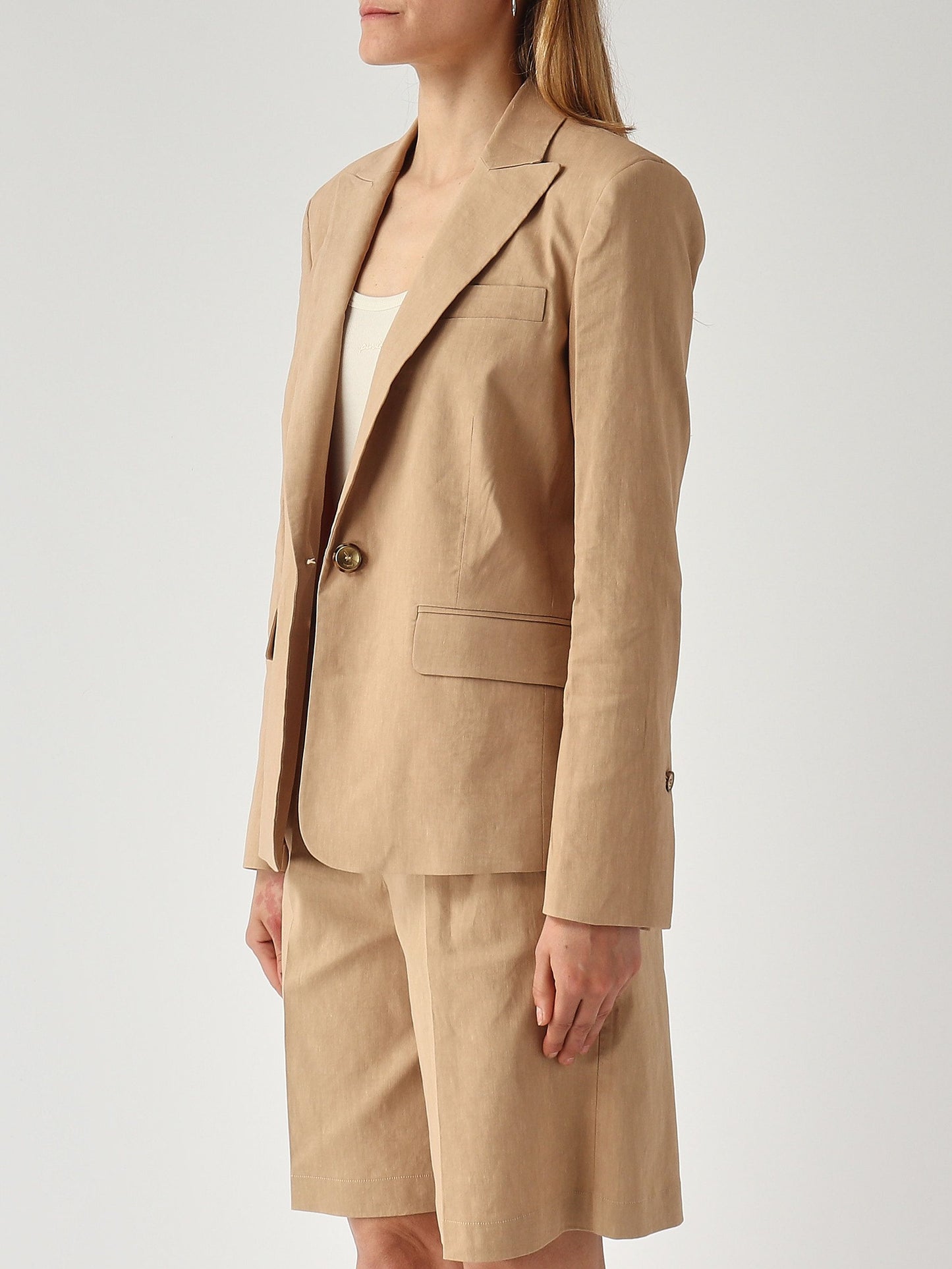 Pinko Blazer donna Freda in misto lino stretch