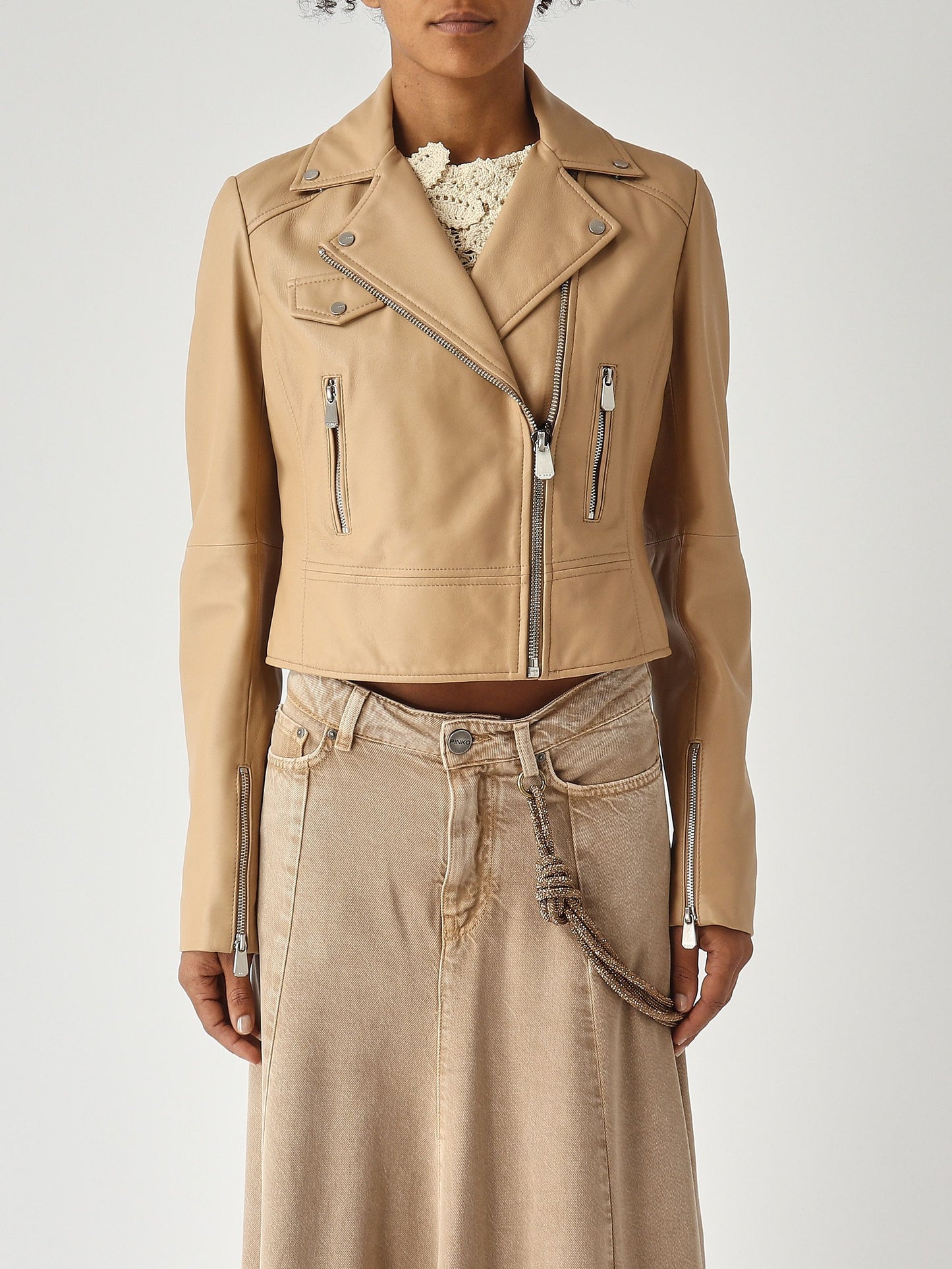 Pinko Giacca donna New Sensible in pelle nappa