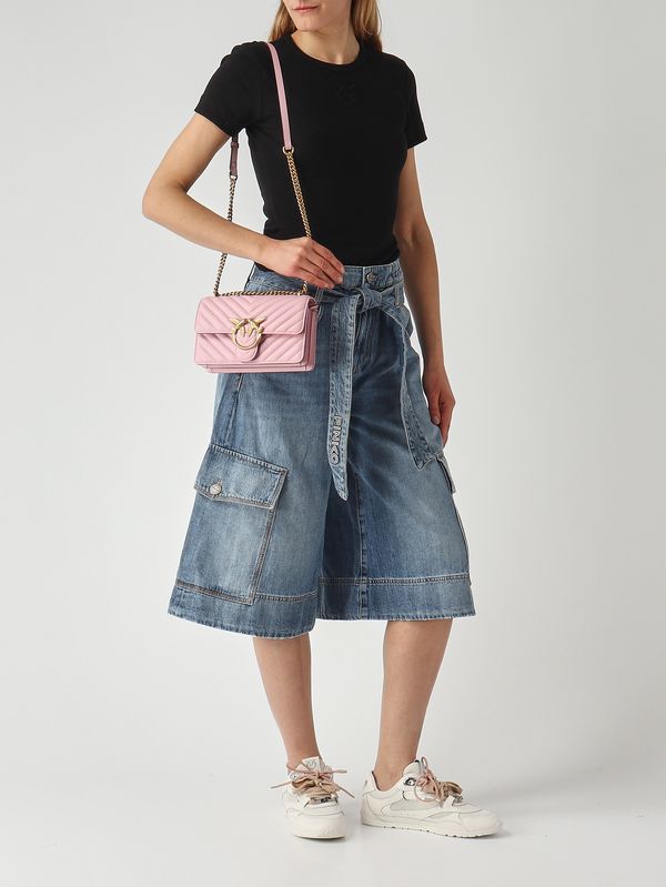 Pinko Bermuda donna Blonde in denim di cotone