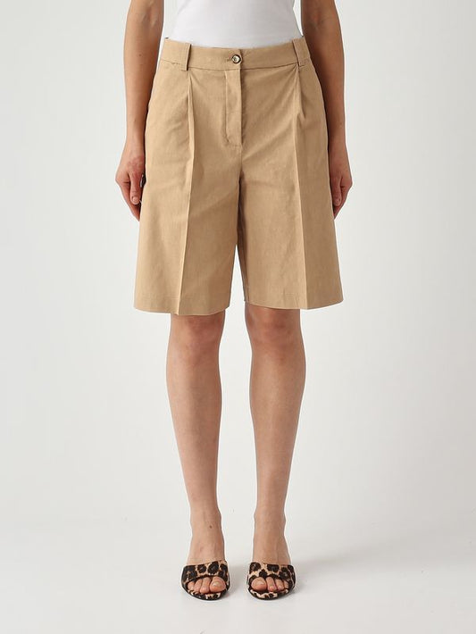 Pinko Bermuda donna Bryana in misto lino stretch