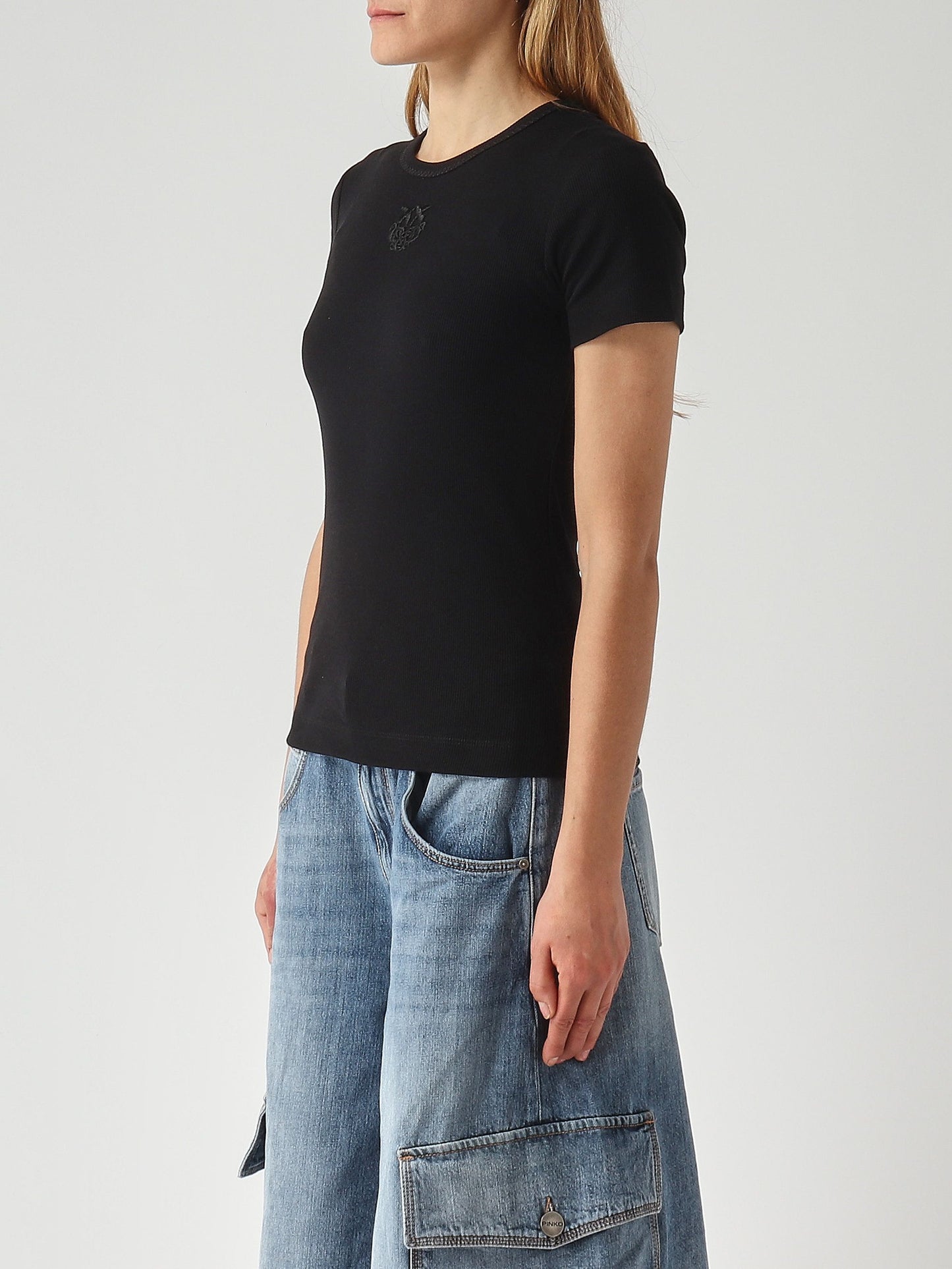 Pinko T-shirt donna Brughero in cotone stretch