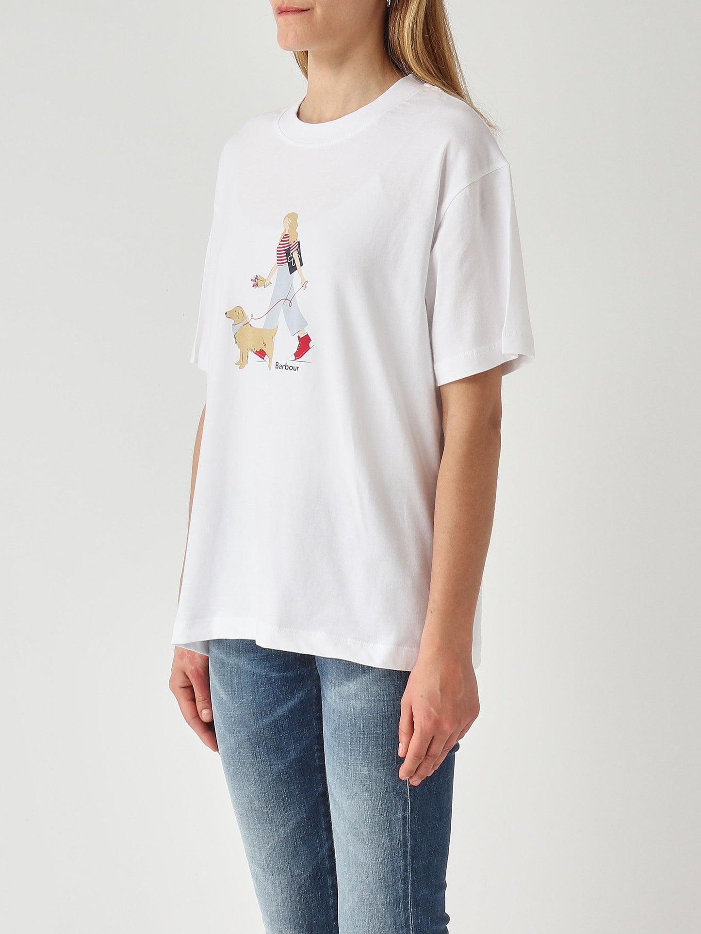T-shirt donna Derwent in cotone lts0713 Bianco