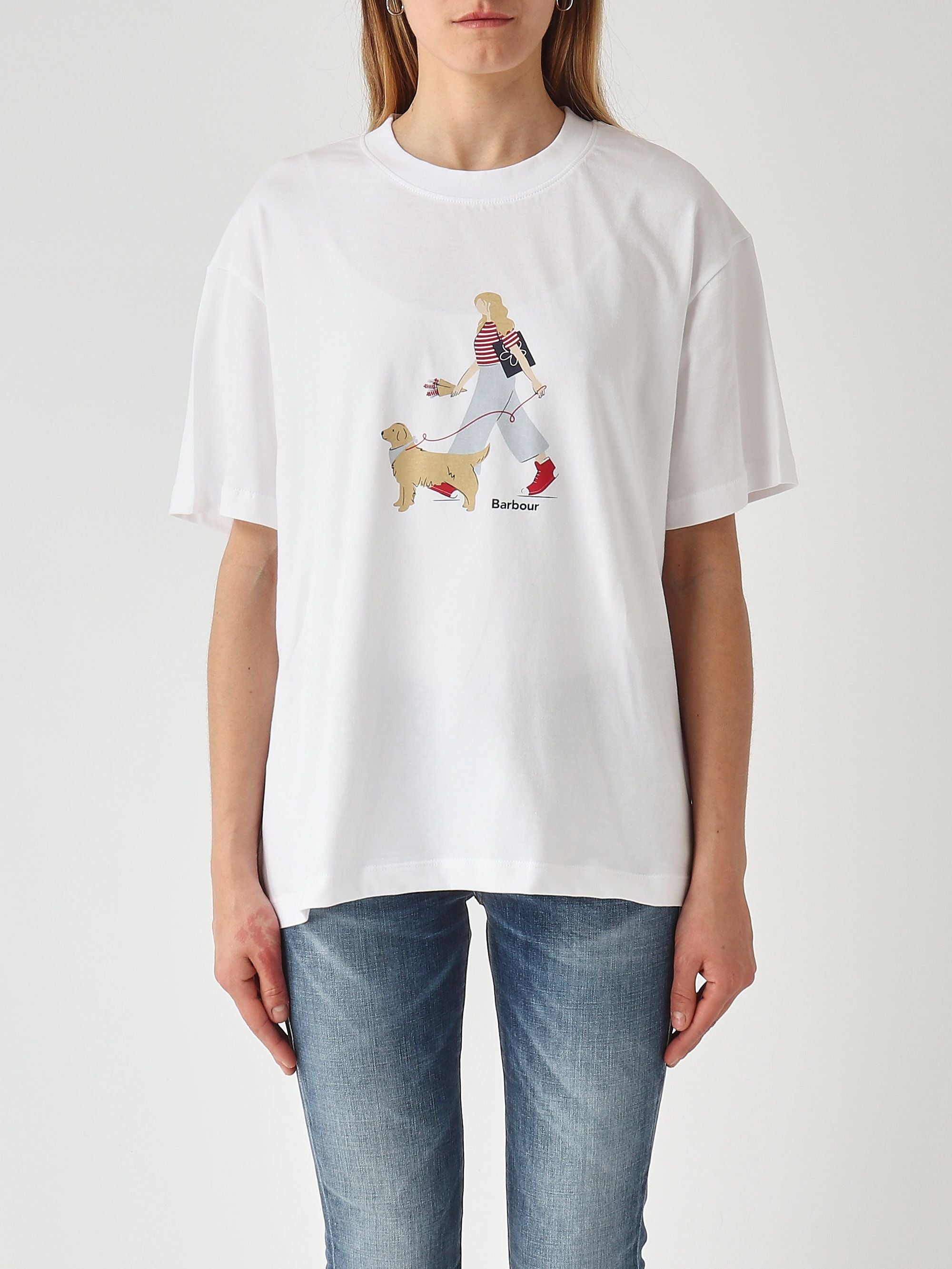 T-shirt donna Derwent in cotone lts0713 Bianco