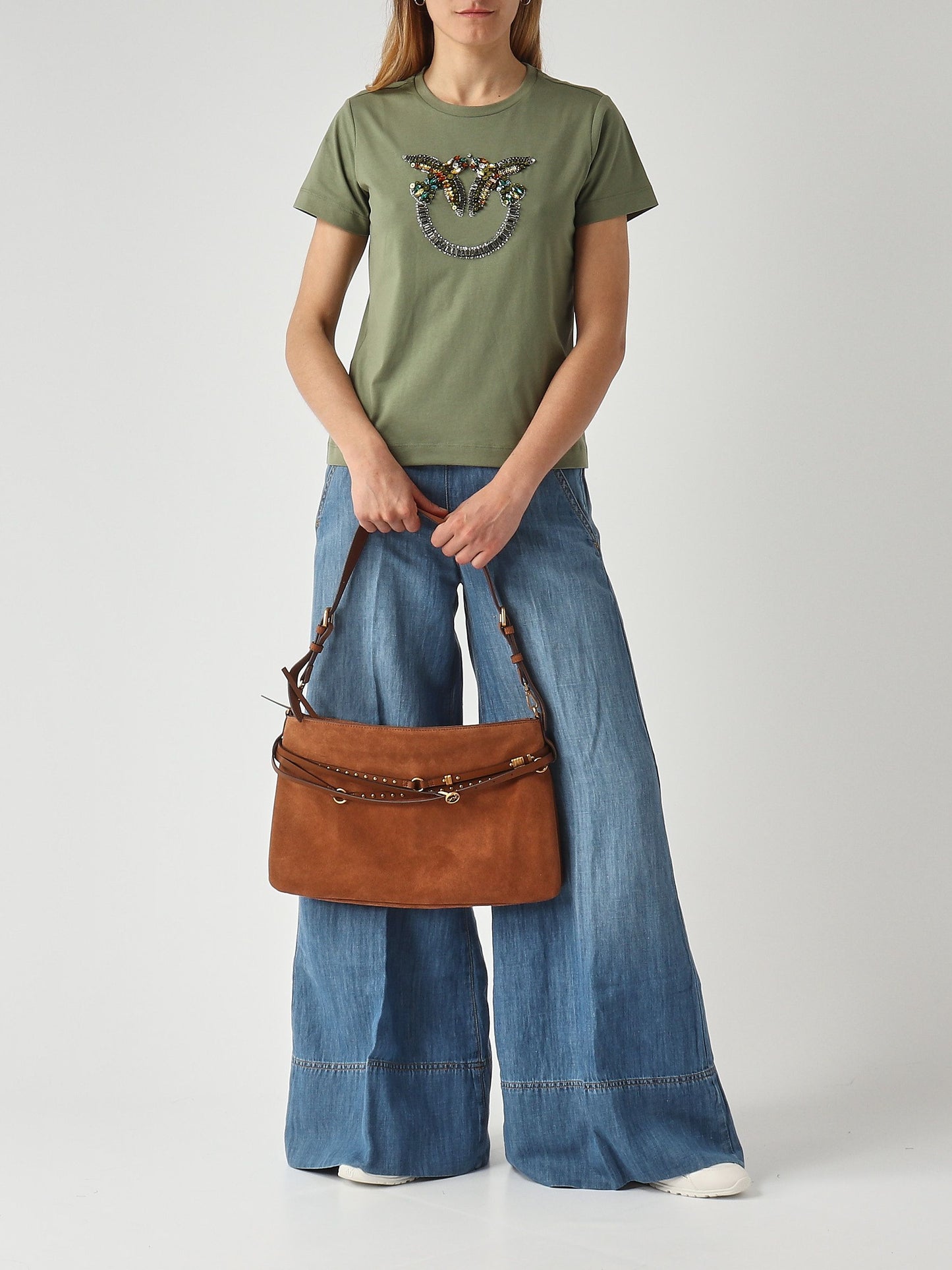 Pinko Borsa donna Belt Bag Big Suede in pelle scamosciata | Dimensioni: 40 x 25 x 3 cm 100% pelle