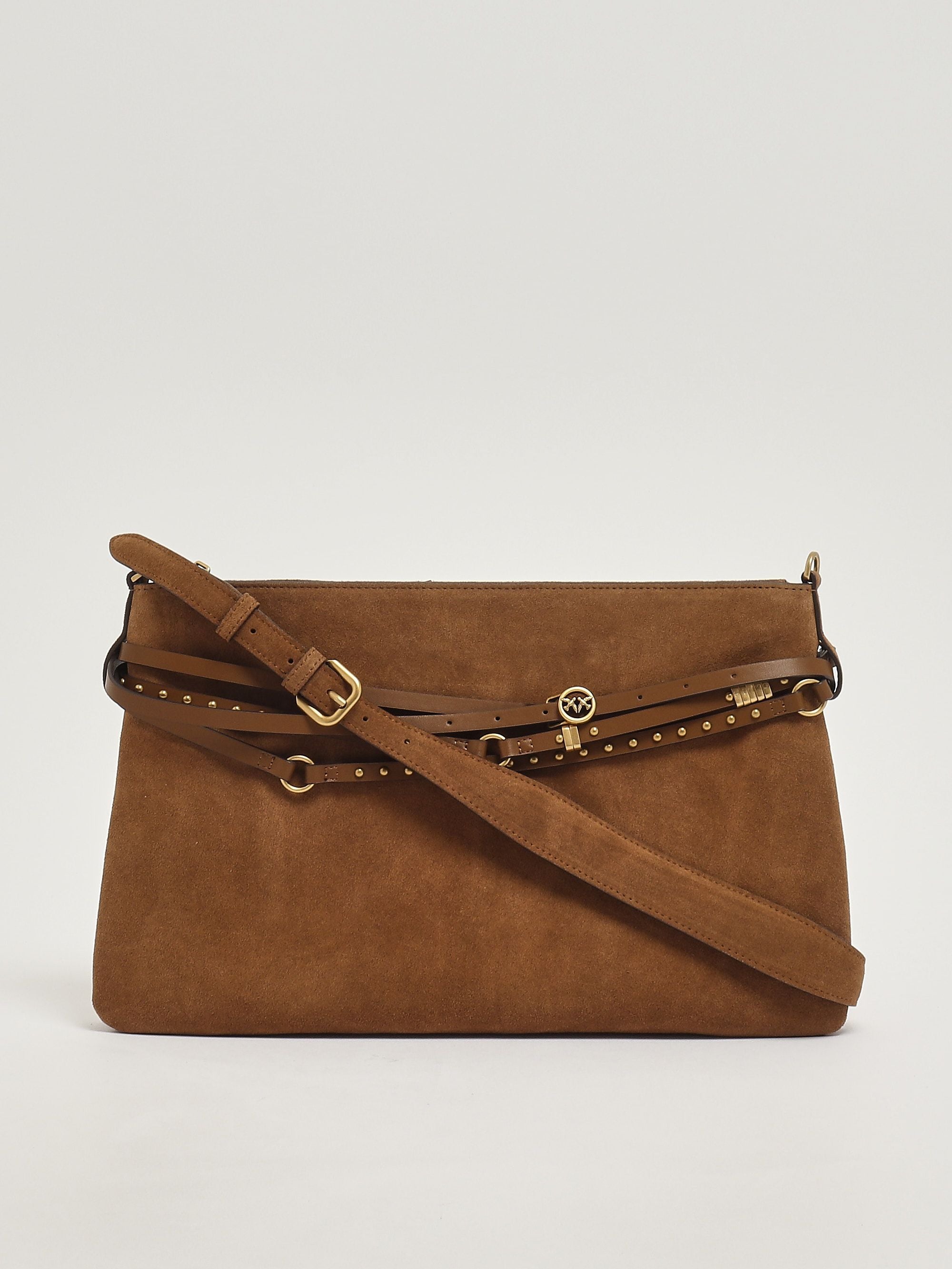 Pinko Borsa donna Belt Bag Big Suede in pelle scamosciata Dimensioni: 40 x 25 x 3 cm 100% pelle