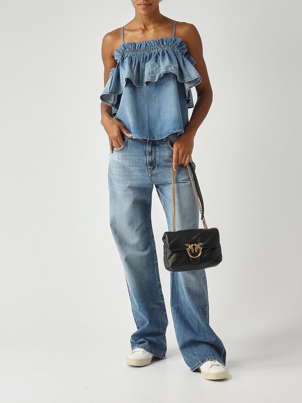 Pinko Borsa donna Love Puff Mini in pelle - Dimensioni: 22 x 16 x 9 cm 100% Leather