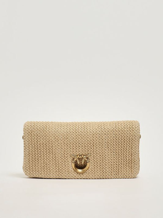 Pinko Borsa donna Click Soft Horizontal Classic in rafia | Dimensioni: 28 x 16 x 7 cm 73% Paglia 27% Poliestere