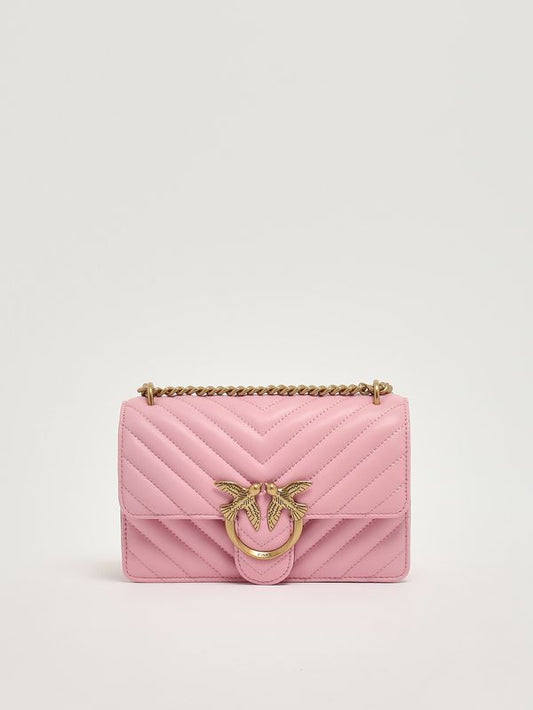 Pinko Borsa donna Love One Mini DC in pelle nappata - Dimensioni: 21 x 13 x 6 cm 100% Pelle