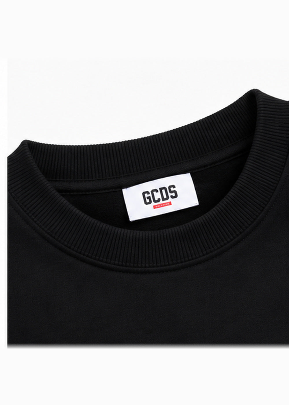 GCDS Felpa Nera e Rosa Bambina Maxi Logo Girocollo AI26Z0GJQE584F004