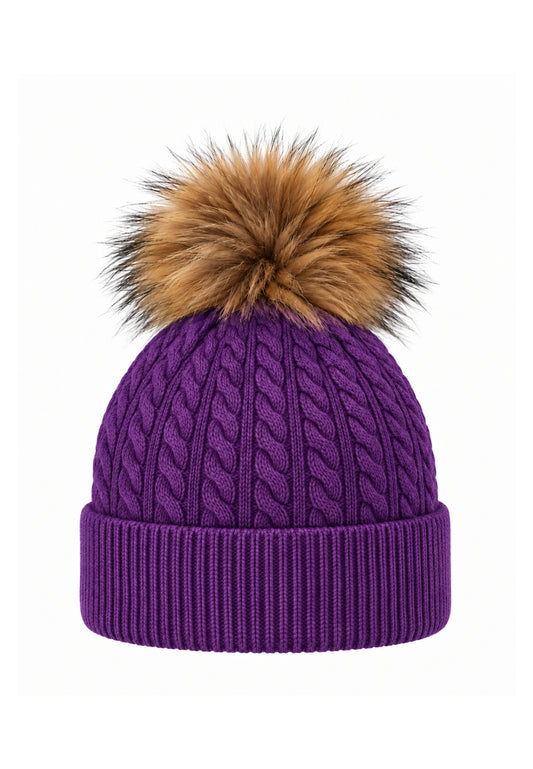 REFRIGIWEAR CAPPELLO A TRECCIA CON LOGO PATCH E POMPOM Bambine e ragazze RG2615FW26_